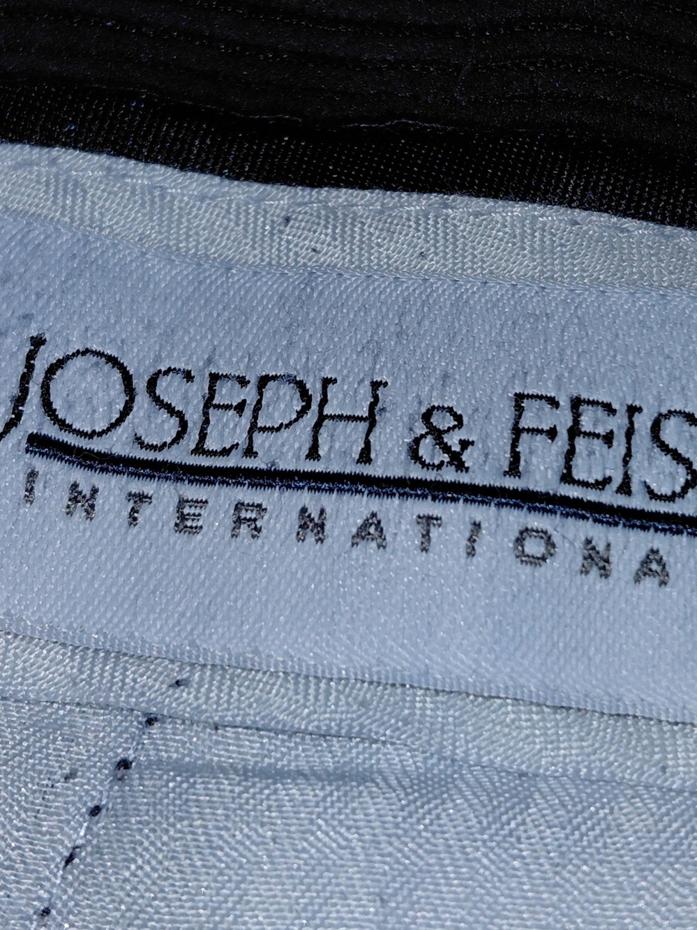 Joseph & Feiss White Dress Shirt with Black Logo Detail